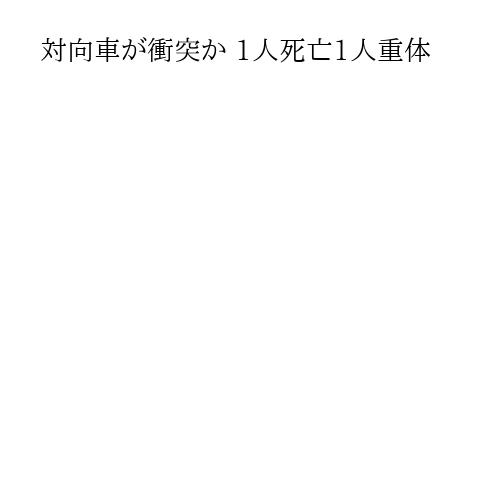 対向車が衝突か 1人死亡1人重体
