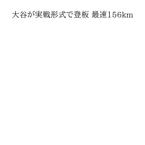 大谷が実戦形式で登板 最速156km