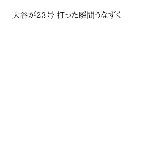 大谷が23号 打った瞬間うなずく
