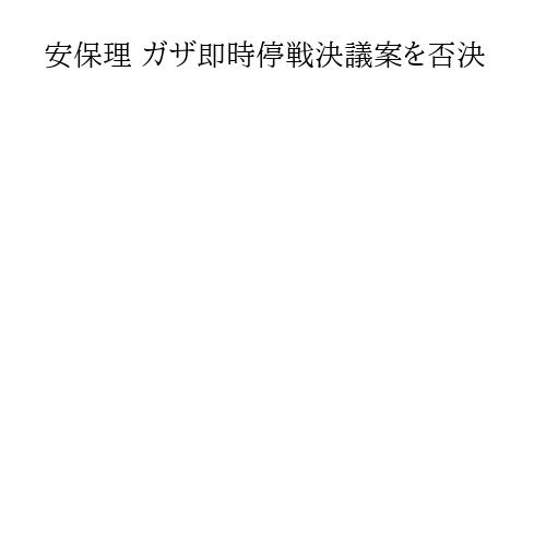 安保理 ガザ即時停戦決議案を否決