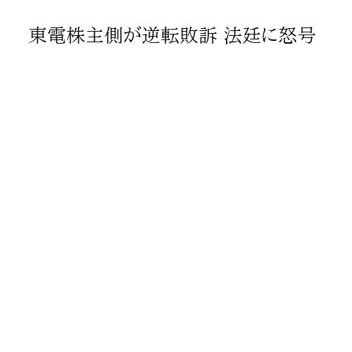 東電株主側が逆転敗訴 法廷に怒号