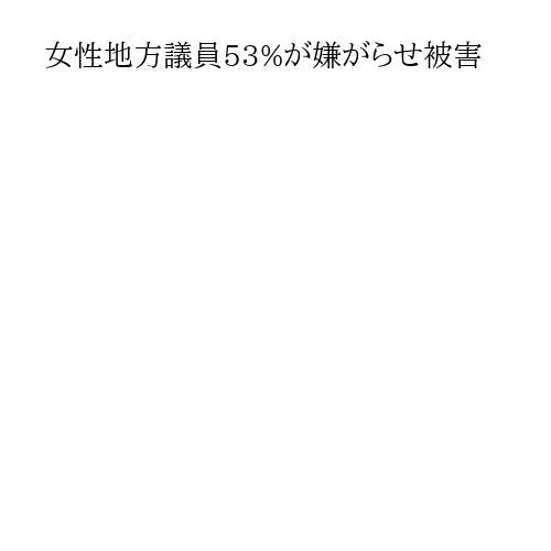 女性地方議員53%が嫌がらせ被害