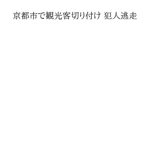 京都市で観光客切り付け 犯人逃走