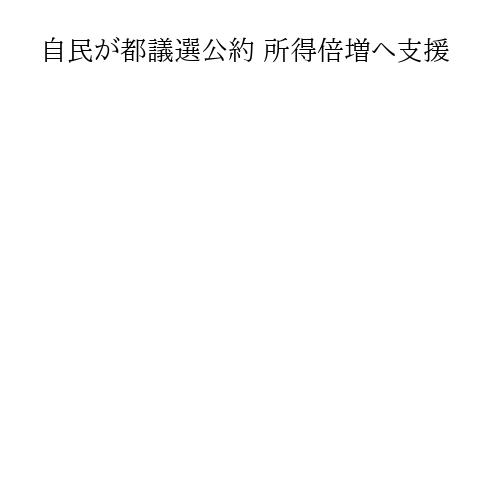 自民が都議選公約 所得倍増へ支援