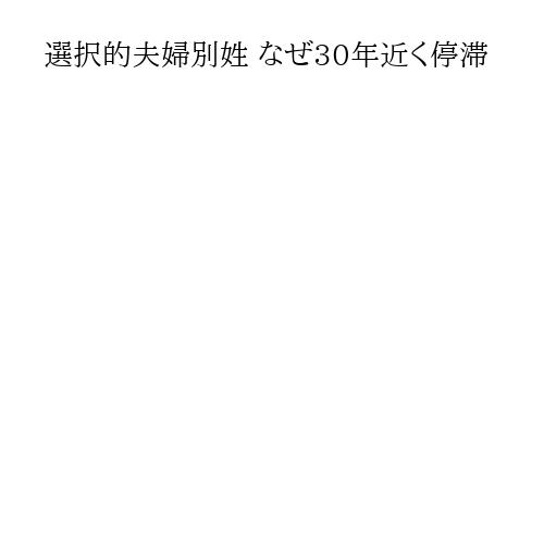 選択的夫婦別姓 なぜ30年近く停滞