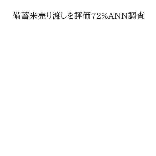 備蓄米売り渡しを評価72%ANN調査