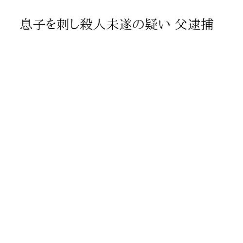 息子を刺し殺人未遂の疑い 父逮捕
