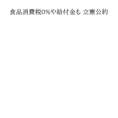 食品消費税0%や給付金も 立憲公約
