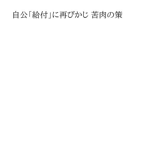 自公「給付」に再びかじ 苦肉の策