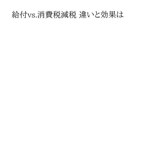 給付vs.消費税減税 違いと効果は