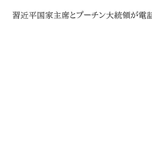 習近平国家主席とプーチン大統領が電話会談　中東情勢について意見交換