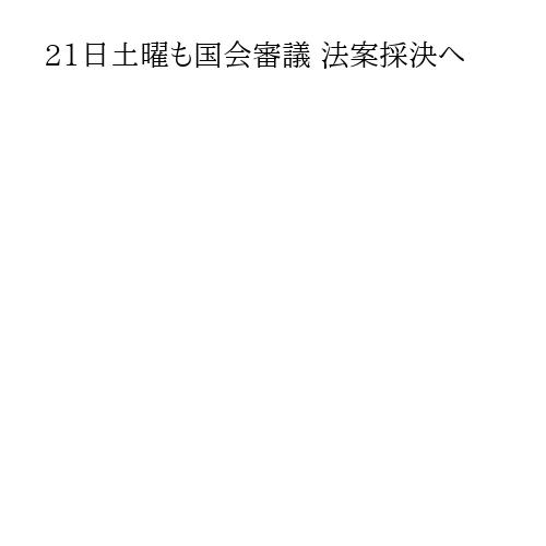 21日土曜も国会審議 法案採決へ