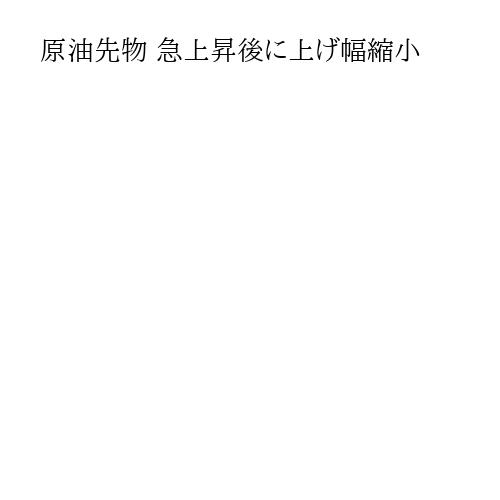 原油先物 急上昇後に上げ幅縮小