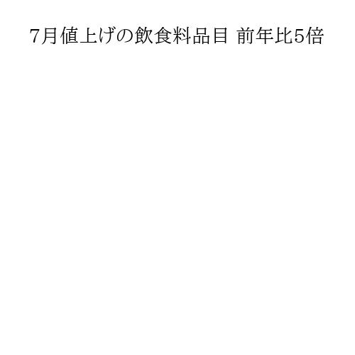 7月値上げの飲食料品目 前年比5倍