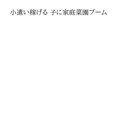 小遣い稼げる 子に家庭菜園ブーム