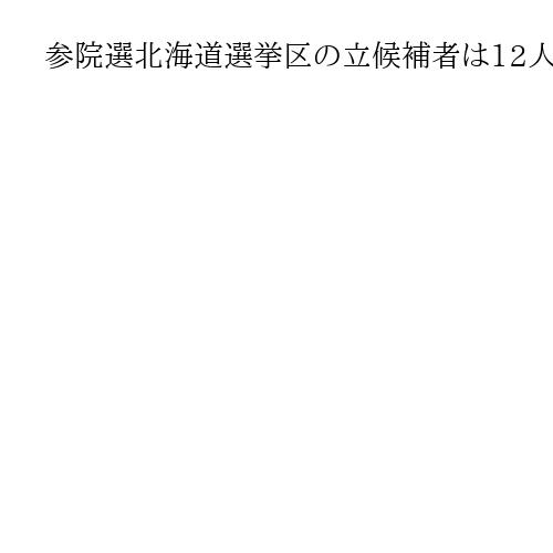 参院選北海道選挙区の立候補者は12人で確定　前回と並ぶ最多の混戦に