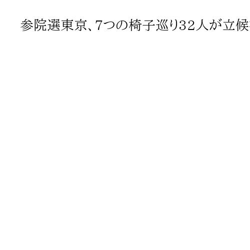 参院選東京、7つの椅子巡り32人が立候補　都議選の結果も踏まえ各党しのぎ