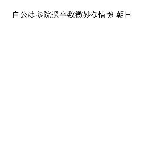 自公は参院過半数微妙な情勢 朝日