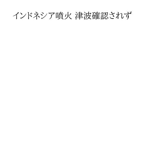 インドネシア噴火 津波確認されず