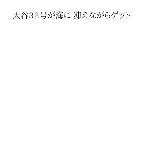 大谷32号が海に 凍えながらゲット