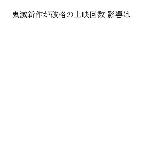 鬼滅新作が破格の上映回数 影響は