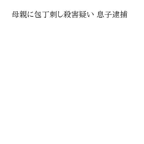 母親に包丁刺し殺害疑い 息子逮捕