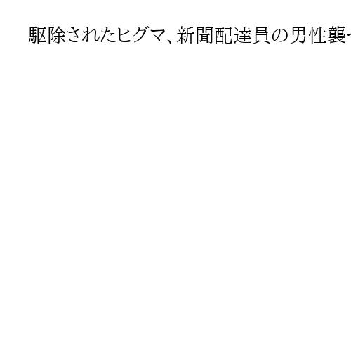 駆除されたヒグマ、新聞配達員の男性襲った個体と一致　北海道がDNA型鑑定