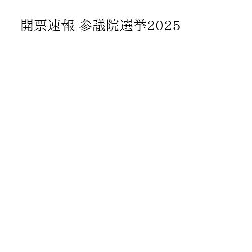 開票速報 参議院選挙2025
