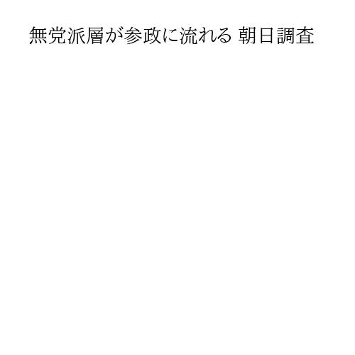 無党派層が参政に流れる 朝日調査
