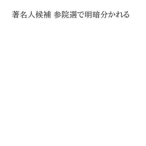 著名人候補 参院選で明暗分かれる