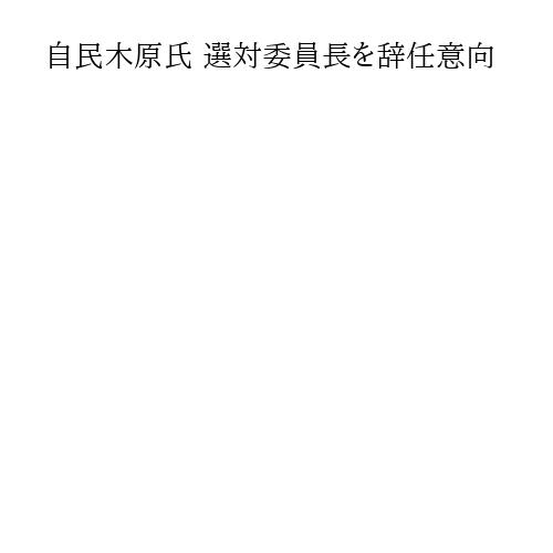 自民木原氏 選対委員長を辞任意向