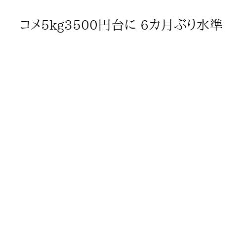 コメ5kg3500円台に 6カ月ぶり水準