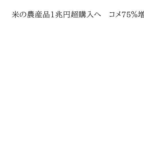 米の農産品1兆円超購入へ　コメ75％増、防衛品も追加　関税合意、国内対策焦点に