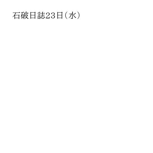 石破日誌23日（水）