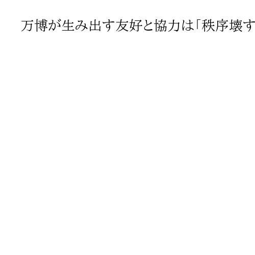 万博が生み出す友好と協力は「秩序壊す戦争に抗する武器」とチェコ大統領　日本の開催称賛