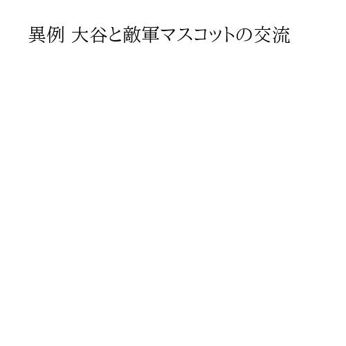 異例 大谷と敵軍マスコットの交流