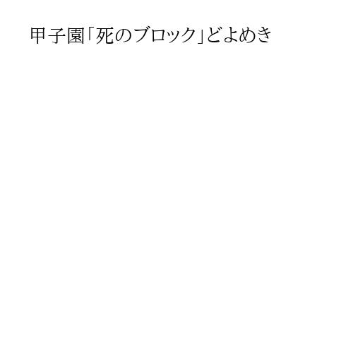 甲子園「死のブロック」どよめき