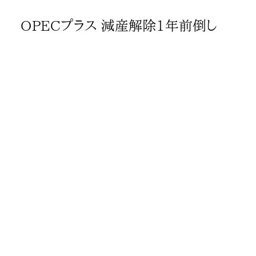 OPECプラス 減産解除1年前倒し