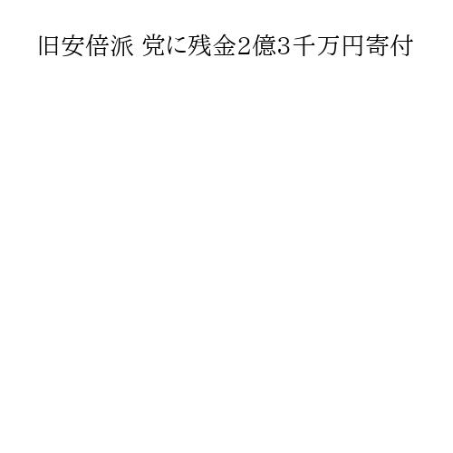 旧安倍派 党に残金2億3千万円寄付