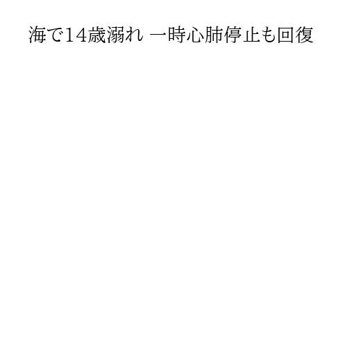 海で14歳溺れ 一時心肺停止も回復
