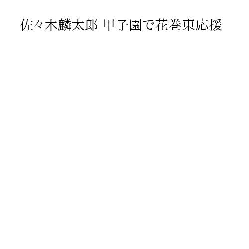 佐々木麟太郎 甲子園で花巻東応援