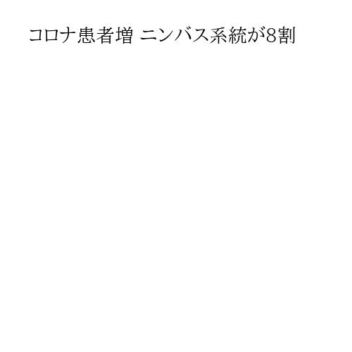 コロナ患者増 ニンバス系統が8割