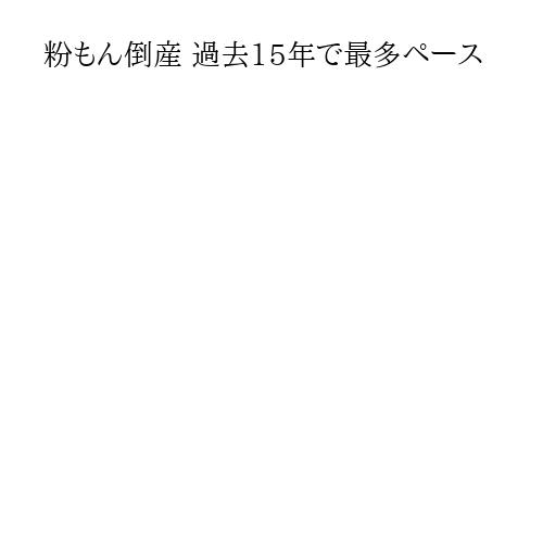 粉もん倒産 過去15年で最多ペース