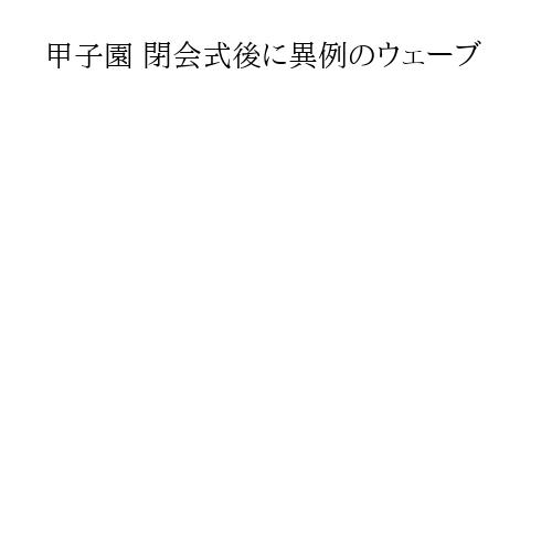 甲子園 閉会式後に異例のウェーブ