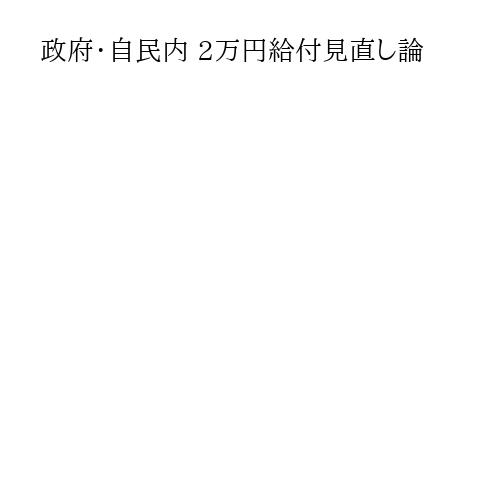 政府・自民内 2万円給付見直し論