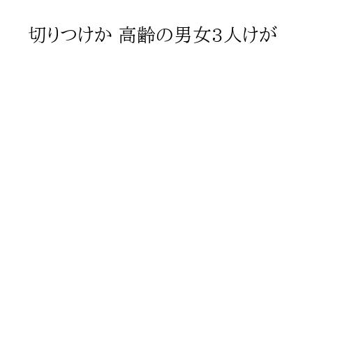 切りつけか 高齢の男女3人けが
