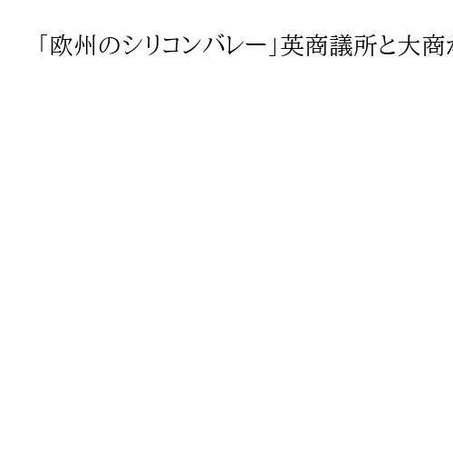 「欧州のシリコンバレー」英商議所と大商がタッグ　先端産業の交流拡大し、企業誘致を強化