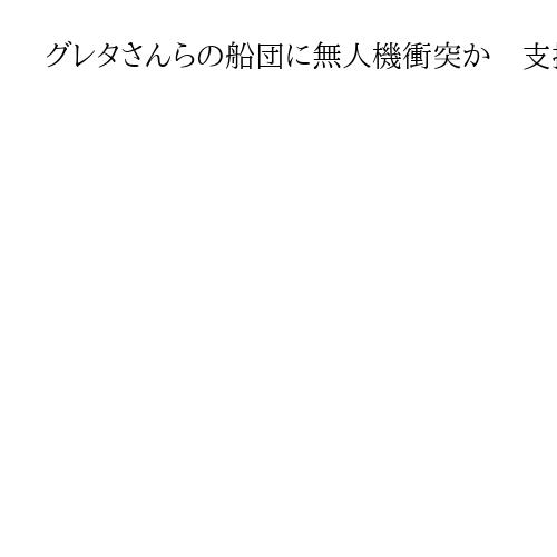 グレタさんらの船団に無人機衝突か　支援物資積みガザ目指す「妨害には屈しない」