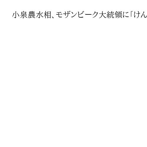 小泉農水相、モザンビーク大統領に「けん玉」実演　TICAD夕食会、アフリカ支援を強調
