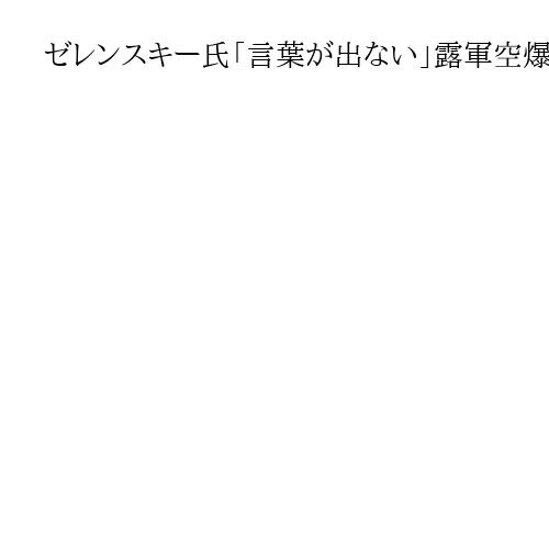 ゼレンスキー氏「言葉が出ない」露軍空爆で民間人20人以上が死亡　ウクライナ東部の集落